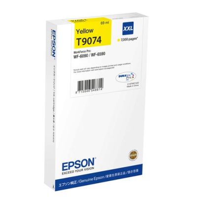 Epson C13T90744N, Extra (Super) hoog rendement, Geel, 69 ml, 1 stuk(s), 7000 pagina's, Enkele verpak