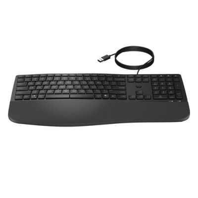 HP 485 Comfort Wired Keyboard, Volledige grootte (100%), Bedraad, USB, Membraan keyswitch, Zwart