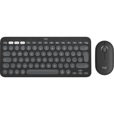 Logitech Pebble 2 Combo for Mac, Draadloos, RF-draadloos + Bluetooth, Schaar-toetsschakelaar, QWERTY