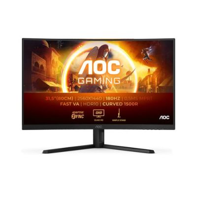 AOC G4 CQ32G4VE, 81,3 cm (32"), 2560 x 1440 Pixels, Quad HD, LCD, 0,5 ms, Zwart, Grijs