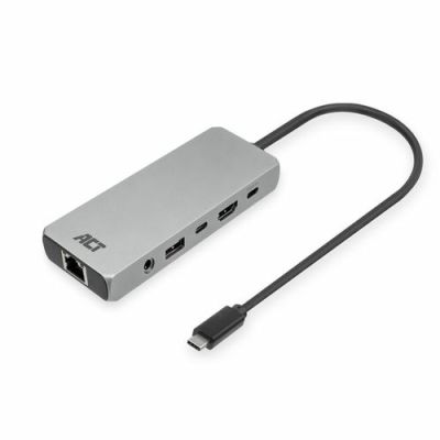 ACT USB-C 4K / 8K 60Hz dockingstation voor 1 HDMI monitor, 2,5 Gigabit ethernet, USB-C 10Gbps, USB-A