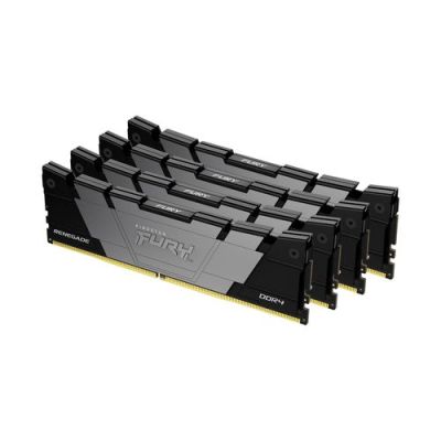 Kingston Technology FURY 128GB 3600MT/s DDR4 CL18 DIMM (set van 4) Renegade Zwart, 128 GB, 4 x 32 GB