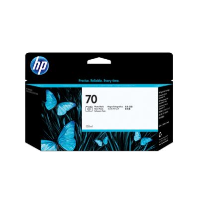 HP 70 zwarte DesignJet fotoinktcartridge, 130 ml, Inkt op pigmentbasis, Inkt op pigmentbasis, 130 ml