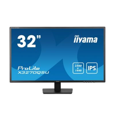 iiyama ProLite X3270QSU-B1, 81,3 cm (32"), 2560 x 1440 Pixels, Wide Quad HD, LED, 3 ms, Zwart