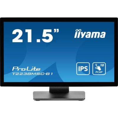 iiyama ProLite T2238MSC-B1, 54,6 cm (21.5"), 1920 x 1080 Pixels, Full HD, LED, 5 ms, Zwart