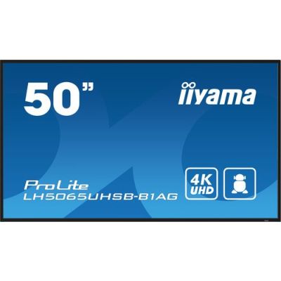 iiyama LH5065UHSB-B1AG, Digitale signage flatscreen, 125,7 cm (49.5"), LCD, 3840 x 2160 Pixels, Wifi