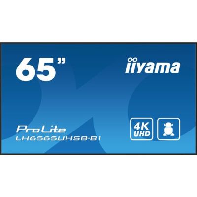 iiyama LH6565UHSB-B1, Kiosk-ontwerp, 163,8 cm (64.5"), LED, 3840 x 2160 Pixels, Wifi, 24/7