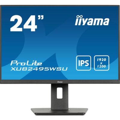 iiyama ProLite XUB2495WSU-B7, 61 cm (24"), 1920 x 1200 Pixels, 4K Ultra HD, LED, 4 ms, Zwart
