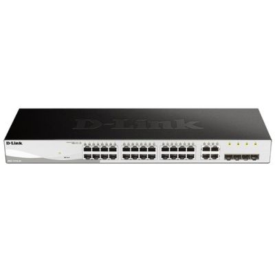 D-Link DGS-1210-24, Managed, L2, Gigabit Ethernet (10/100/1000), Full duplex, Rack-montage, 1U