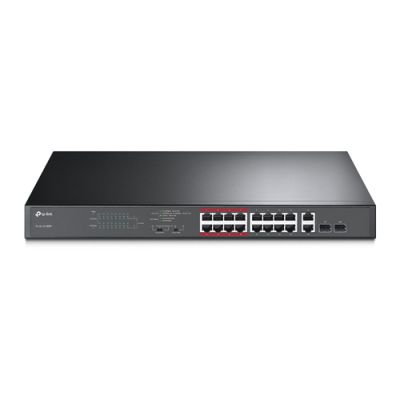 TP-Link TL-SL1218MP, Unmanaged, Gigabit Ethernet (10/100/1000), Power over Ethernet (PoE), Rack-mont