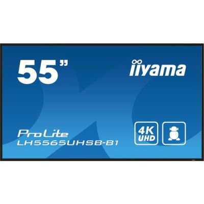 iiyama LH5565UHSB-B1, Kiosk-ontwerp, 138,7 cm (54.6"), LED, 3840 x 2160 Pixels, Wifi, 24/7