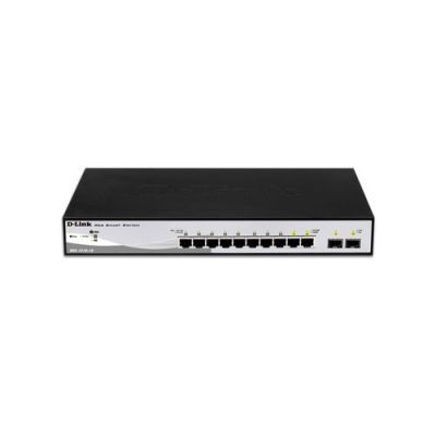 D-Link DGS-1210-10, Managed, L2, Gigabit Ethernet (10/100/1000), Full duplex, Rack-montage, 1U
