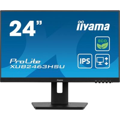 iiyama ProLite XUB2463HSU-B1, 61 cm (24"), 1920 x 1080 Pixels, Full HD, LED, 3 ms, Zwart