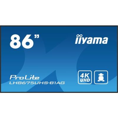 iiyama LH8675UHS-B1AG, Digitale signage flatscreen, 2,17 m (85.6"), LCD, 3840 x 2160 Pixels, Wifi, 2