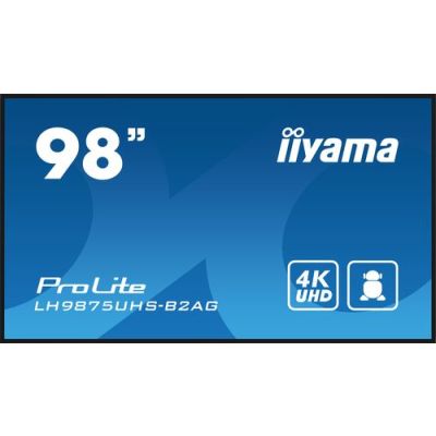 iiyama LH9875UHS-B2AG, Digitale signage flatscreen, 2,48 m (97.5"), LED, 3840 x 2160 Pixels, Wifi, 2