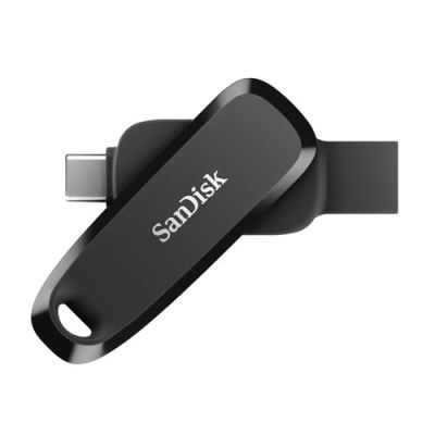 SanDisk SDDDC6-256G-G46, 256 GB, USB Type-C, 3.2 Gen 1 (3.1 Gen 1), 100 MB/s, Draaibaar, Zwart