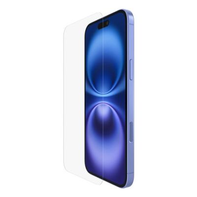 Belkin ScreenForce, Apple, iPhone 16 Plus, Antibacterieel, Schokbestendig, Krasbestendig, Transparan