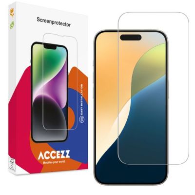 Accezz Gehard Glas Screenprotector voor de iPhone 16 Pro