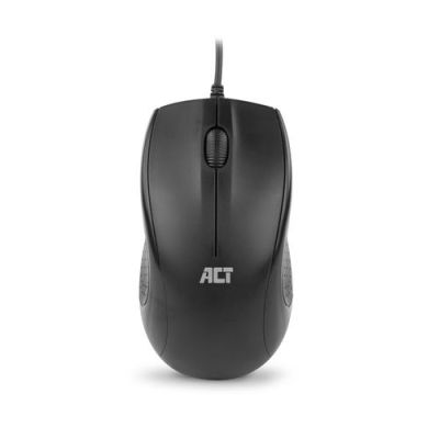 ACT Bedrade full size optische muis 1000 DPI, stille klik, milieuvriendelijk, Ambidextrous, Optisch,