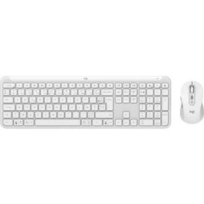 Logitech MK950 Signature Slim, Draadloos, RF-draadloos + Bluetooth, Schaar-toetsschakelaar, AZERTY,