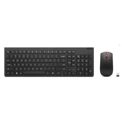 Lenovo 4X31N50739, Volledige grootte (100%), Draadloos, RF Draadloos, QWERTY, Zwart, Inclusief muis