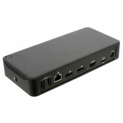 Targus DOCK460EUZ, Bedraad, USB4, 100 W, 3,5 mm, 2500 Mbit/s, Zwart