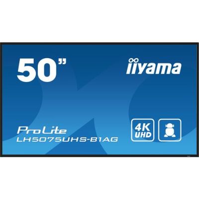 iiyama LH5075UHS-B1AG, Digitale signage flatscreen, 125,7 cm (49.5"), LCD, 3840 x 2160 Pixels, Wifi,