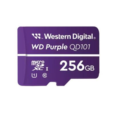 SanDisk WD Purple SC QD101, 256 GB, MicroSDXC, Klasse 10, Class 1 (U1), Paars