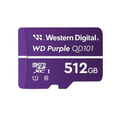 SanDisk WD Purple SC QD101, 512 GB, MicroSDXC, Klasse 10, Class 1 (U1), Paars