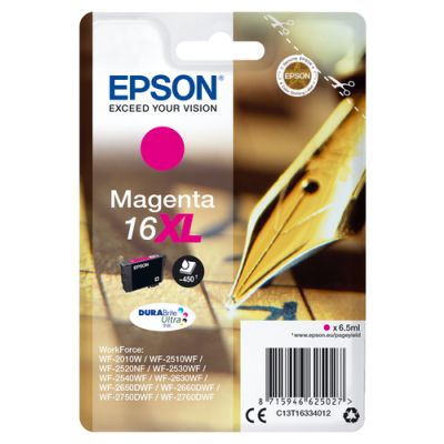 Epson Pen and crossword Singlepack Magenta 16XL DURABrite Ultra Ink, Hoog (XL) rendement, Inkt op pi