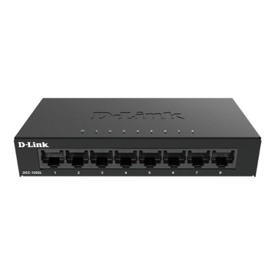 D-Link DGS-108GL, Unmanaged, Gigabit Ethernet (10/100/1000)