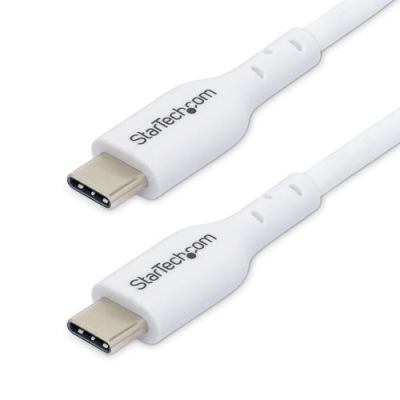 StarTech.com 2m USB-C Laadkabel, Wit, USB C Kabel, USB 2.0 Type-C Laptop Oplaadkabel, 60W 3A Power D