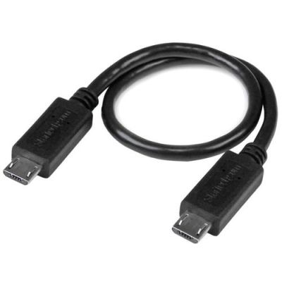StarTech.com 20 cm USB OTG kabel Micro USB naar Micro USB M/M USB OTG Adapter, 0,203 m, Micro-USB B,
