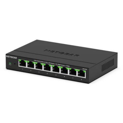 NETGEAR MS308E, Unmanaged, 2.5G Ethernet (100/1000/2500), Full duplex, Ophangsysteem voor aan de muu