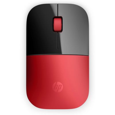 HP Z3700 rode draadloze muis, Ambidextrous, Optisch, RF Draadloos, 1200 DPI, Zwart, Rood