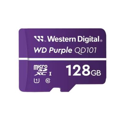 Western Digital WD Purple SC QD101, 128 GB, MicroSDXC, Klasse 10, Class 1 (U1), Paars