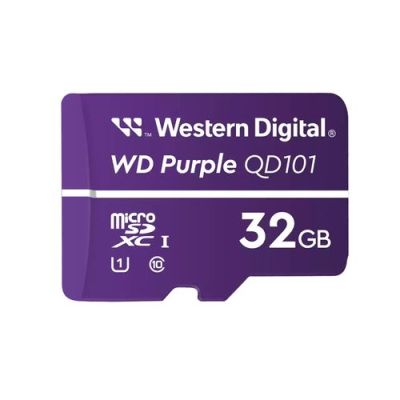 Western Digital WD Purple SC QD101, 32 GB, MicroSDHC, Klasse 10, Class 1 (U1), Paars