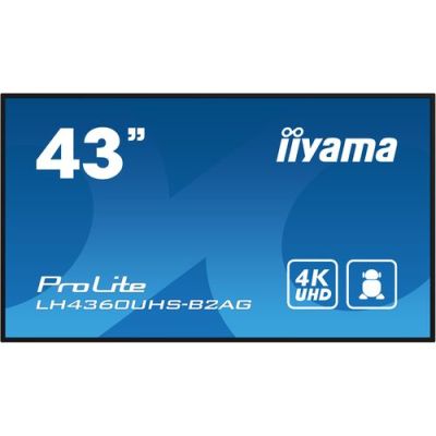iiyama LH4360UHS-B2AG, Digitaal A-kaart, 108 cm (42.5"), LED, 3840 x 2160 Pixels, Wifi, 24/7