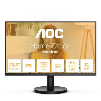AOC 24B3CA2, 60,5 cm (23.8"), 1920 x 1080 Pixels, Full HD, LED, 4 ms, Zwart