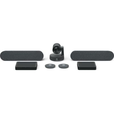 Logitech Large Room Bundle, Videovergaderingssysteem voor groepen, 4K Ultra HD, 15x, Grafiet