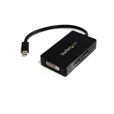 StarTech.com A/V-reisadapter: 3-in-1 Mini DisplayPort naar DisplayPort DVI- of HDMI-converter, 0,15