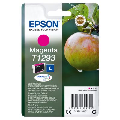 Epson Apple Singlepack Magenta T1293 DURABrite Ultra Ink, Inkt op pigmentbasis, 7 ml, 378 pagina's,