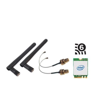 Shuttle WLN-M3 Wi-Fi Kit M.2/802.11ax+BT, Intel AX200 voor Edge PCs, interne kabels 10cm und externe