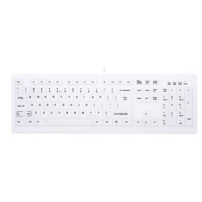 CHERRY AK-C8100F-UVS-W/BE, Bedraad, USB, Membraan keyswitch, AZERTY, Wit