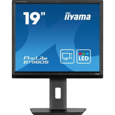 iiyama ProLite B1980S-B1, 48,3 cm (19"), 1280 x 1024 Pixels, VGA, LED, 3 ms, Zwart