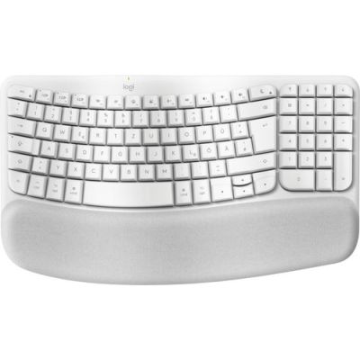 Logitech Wave Keys for Mac, Volledige grootte (100%), Draadloos, Bluetooth, Membraan keyswitch, QWER