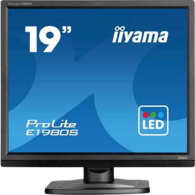iiyama ProLite E1980S-B1, 48,3 cm (19"), 1280 x 1024 Pixels, VGA, LED, 3 ms, Zwart