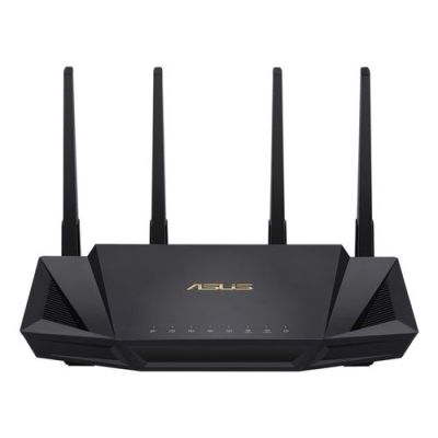 ASUS RT-AX58U, Wi-Fi 6 (802.11ax), Dual-band (2.4 GHz / 5 GHz), Ethernet LAN, Zwart, Router om neer