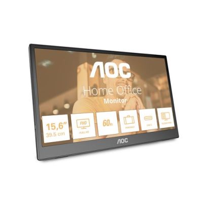 AOC T2 16T3EA, 39,6 cm (15.6"), 1920 x 1080 Pixels, Full HD, 4 ms, Zwart