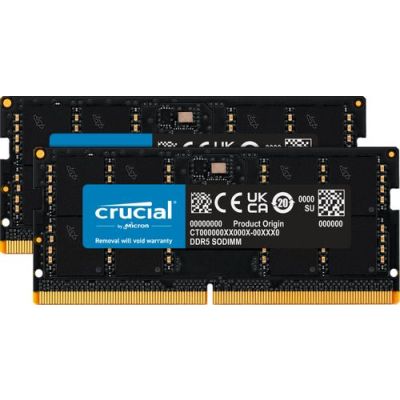 Crucial CT2K64G56C46S5, 128 GB, 2 x 64 GB, DDR5, 5600 MHz, 262-pin SO-DIMM
